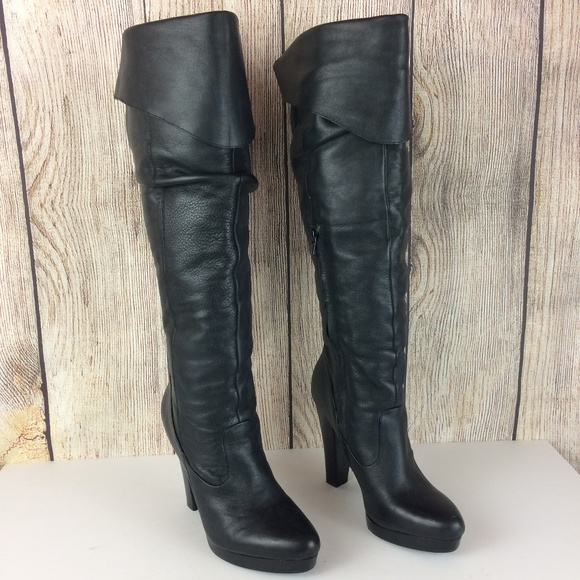 Jessica Simpson Shoes - Jessica Simpson Tulip Black Leather Boots Sz 9.5